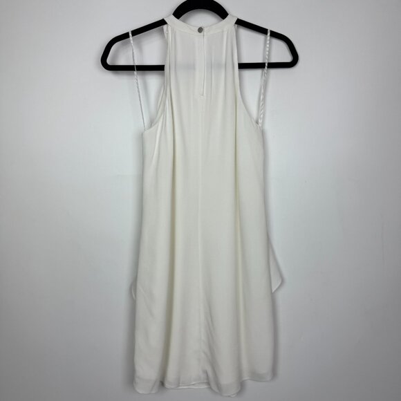 A.L.C. Easton Sleeveless Ruffle Overlay Mini Shift Dress Ivory Size 6 - Picture 5 of 10
